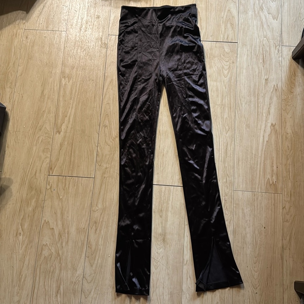 Zara Shiny Split Leg Leggings XS